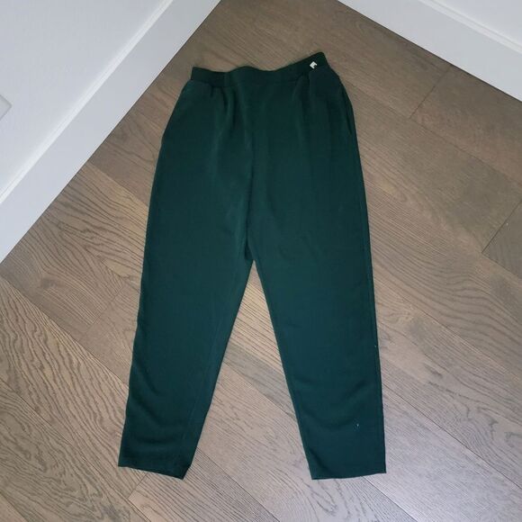 Ted Baker Aliadd Rib Detail Pull On Pant in Dark Green - Picture 4 of 12